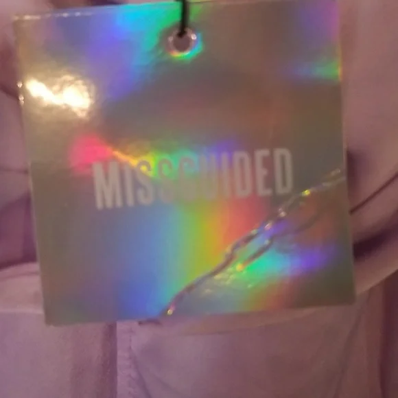 Missguided Lavendar Satin Cold Shoulder maxi dress size US 2 new with tags - Picture 5 of 8